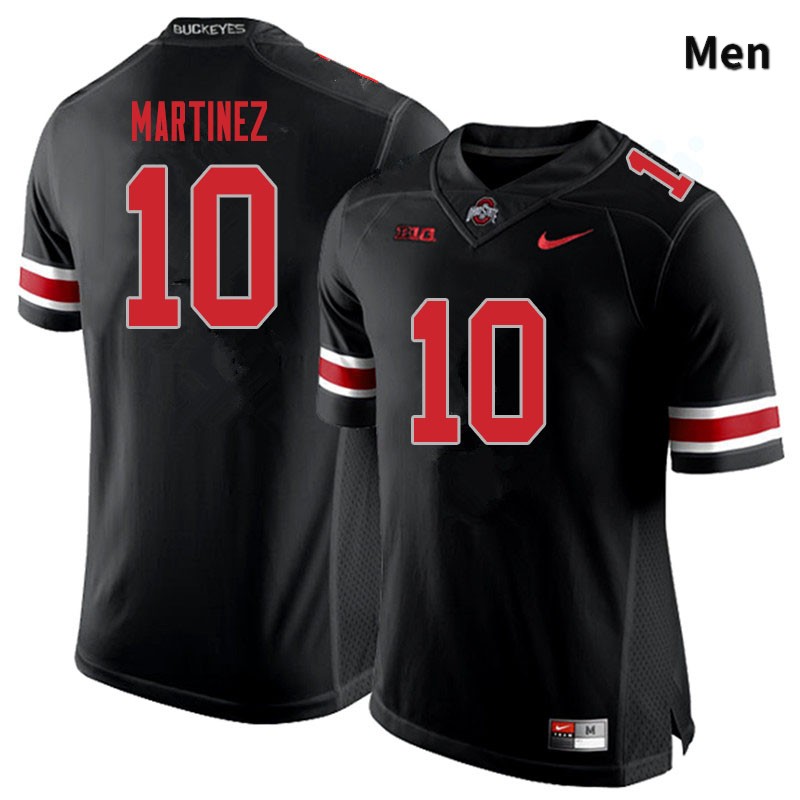 Ohio State Buckeyes Cameron Martinez Men's #10 Blackout Authentic Stitched College Football Jersey